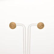 Tiffany & Co Schlumberger 18K Woven Button Stud Earrings, Coiled Rope Earrings, Estate Jewelry, 14.5mm
