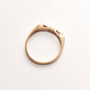 Minimalist 14K Yellow Gold 'LOVE' Ring, Cute Gold Stacking Ring, Valentines Day Gift, Size 6 3/4 US