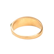 Victorian 5-Stone Turquoise Gypsy Ring In 18K Yellow Gold, Antique Jewelry, Size 5 US